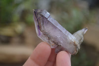 Natural Smokey Window Amethyst Crystals x 12 From Chiredzi, Zimbabwe