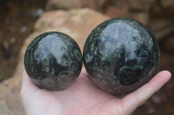 Polished Stromatolite Sphere-Ball x 2 From Katsepy, Madagascar