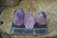 Polished Smokey Amethyst Window Quartz Point-Prism x 20 From Akansobe, Madagascar