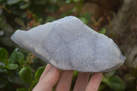 Natural Blue Lace Agate Geode Specimens x 4 From Nsanje, Malawi