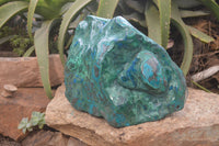 Polished XXL Malacolla Standing Free Form x 1 From Kalukundi Mine, Congo