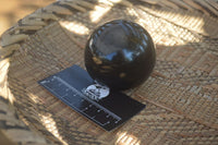 Polished Black Basalt Sphere-Ball x 3 From Antsirabe, Madagascar