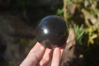 Polished Black Basalt Sphere-Ball x 3 From Antsirabe, Madagascar