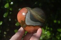 Polished Polychrome Jasper Hearts x 5 From Mahajanga, Madagascar