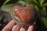 Polished Polychrome Jasper Hearts x 5 From Mahajanga, Madagascar