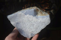 Natural Crystalline Blue Lace Agate Plates x 2 From Namibia