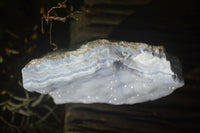 Natural Crystalline Blue Lace Agate Plates x 2 From Namibia