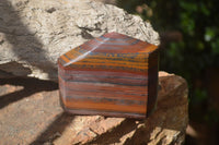 Polished Banded Tiger Iron Point-Prisms x 3 From Northern Cape, South Africa