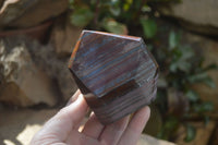 Polished Banded Tiger Iron Point-Prisms x 3 From Northern Cape, South Africa