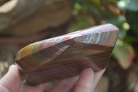 Polished Banded Tiger Iron Point-Prisms x 3 From Northern Cape, South Africa