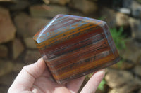 Polished Banded Tiger Iron Point-Prisms x 3 From Northern Cape, South Africa