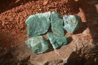 Natural Jade Cobbed Specimens x 35 From Swaziland