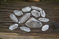 Polished Double Terminated Clear Quartz Crystal Points x 12 From Madagascar