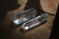 Polished Double Terminated Clear Quartz Crystal Points x 12 From Madagascar