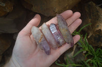 Natural Smokey Amethyst Crystals x 13 From Chiredzi, Zimbabwe