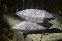 Polished Double Terminated Lepidolite Points x 6 From Zimbabwe