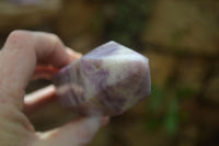 Polished Double Terminated Lepidolite Points x 6 From Zimbabwe