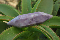 Polished Double Terminated Lepidolite Points x 6 From Zimbabwe