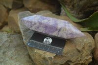 Polished Double Terminated Lepidolite Points x 6 From Zimbabwe