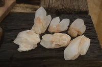 Natural Castle Quartz Crystals x 6 From Madagascar