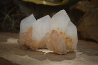 Natural Castle Quartz Crystals x 6 From Madagascar