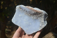 Natural Crystalline Blue Lace Agate Plates x 2 From Namibia