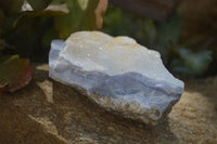 Natural Crystalline Blue Lace Agate Plates x 2 From Namibia