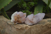 Natural Ametrine Spirit Quartz Clusters x 12 From Boekenhouthoek, South Africa