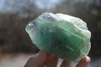 Natural Watermelon Fluorite Cobbed Specimens x 3 From Uis, Namibia