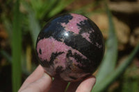 Polished Rhodonite Sphere x 2 From Ambindavato, Madagascar