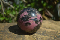 Polished Rhodonite Sphere x 2 From Ambindavato, Madagascar