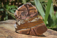 Polished On One Side Nguni Jasper x 2 From Prieska, South Africa