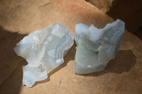 Natural Etched Blue Chalcedony Specimens x 12 From Nsanje, Malawi