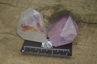 Polished Window Amethyst Quartz Crystals x 4 From Akansobe, Madagascar