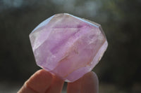 Polished Window Amethyst Quartz Crystals x 4 From Akansobe, Madagascar