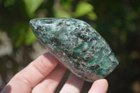 Polished Rare Emerald Mica In Matrix Standing Free Forms x 6 From Mutoko, Zimbabwe