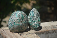 Polished Rare Emerald Mica In Matrix Standing Free Forms x 6 From Mutoko, Zimbabwe