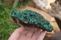 Natural Silky Malachite Specimens x 2 From Kasompe, Congo