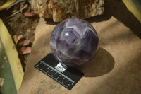 Polished Chevron Amethyst Sphere x 1 from Madagascar