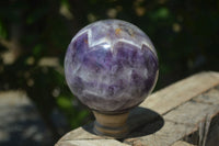 Polished Chevron Amethyst Sphere x 1 from Madagascar