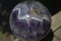 Polished Chevron Amethyst Sphere x 1 from Madagascar