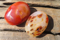 Polished Carnelian Palm Stones x 24 From Madagascar