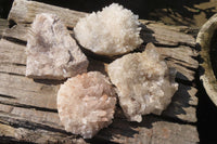 Natural Clear Quartz Crystal Clusters x 4 From Madagascar