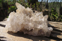 Natural Clear Quartz Crystal Clusters x 4 From Madagascar