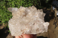 Natural Clear Quartz Crystal Clusters x 4 From Madagascar