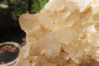 Natural Limonite Quartz Clusters x 4 From Zambia