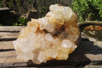 Natural Limonite Quartz Clusters x 4 From Zambia