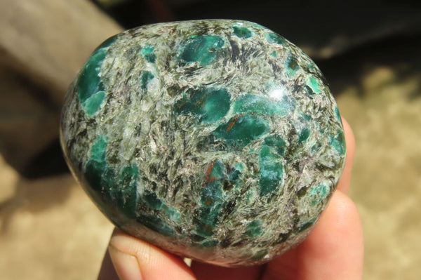 Polished Rare Emerald Mica In Matrix Free Forms x 6 From Mutoko, Zimbabwe