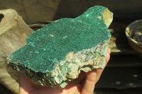 Natural Crystalline Malachite Specimens x 2 From Congo