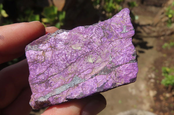 Natural Metallic Purpurite Cobbed Specimens x 12 From Erongo, Namibia